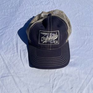 Fairfield Navy and Tan Trucker Hat
